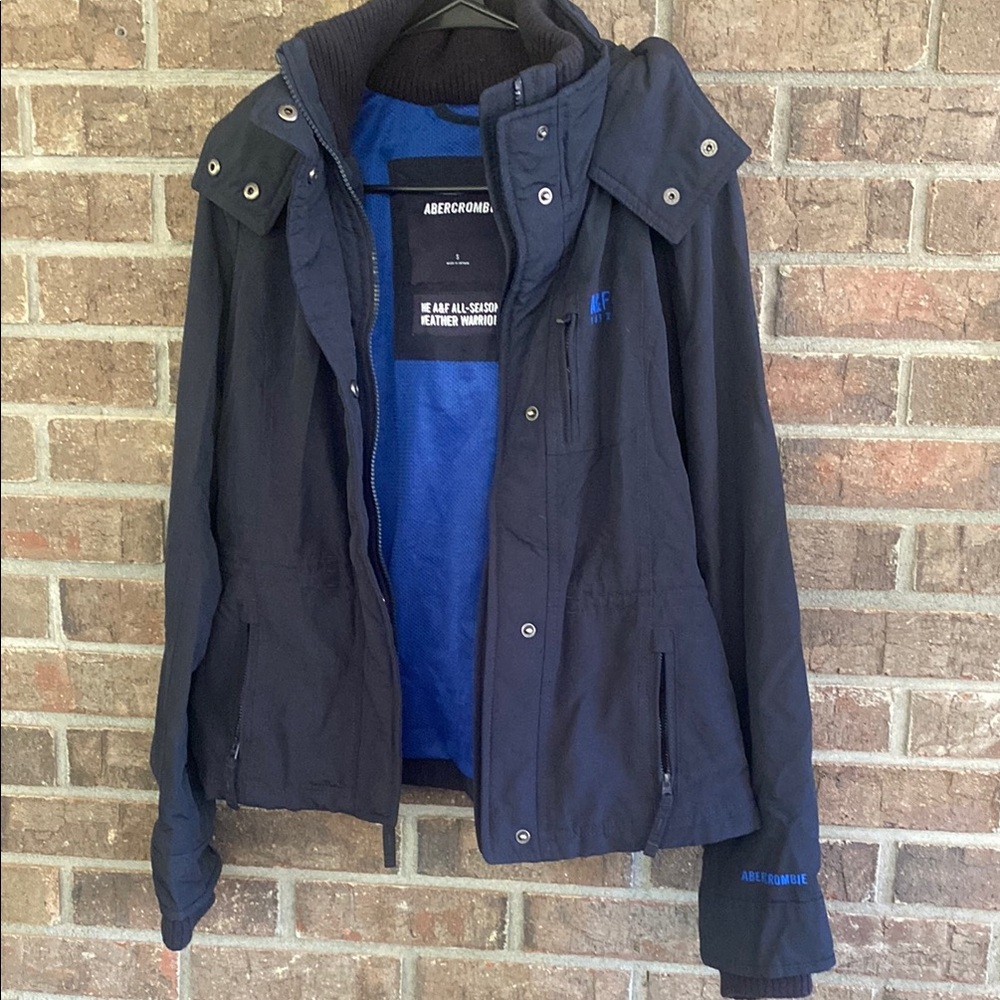 Abercrombie & Fitch Unisex Navy Performance Jacket Small